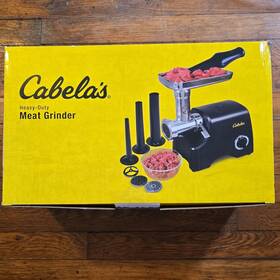 2516153-bp Cabelas Heavy-duty Meat Grinder 700w Peak Black Electric With Attachments