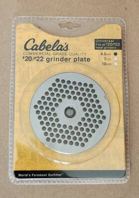 Cabelas 858190005165 #20 / #22 4.5mm Commercial-grade Quality Grinder Plate - Brand New