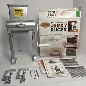 97-3601-a Cabelas Cabela S Jerky Slicer Manual Meat Cutter Hand Crank With Blades