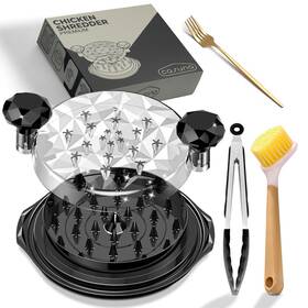 Casuna 709065376848 Chicken Shredder Tool Twist - Large Meat Kit With Fork Clip And