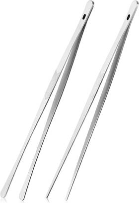 Ft-ftk020a Chefbee Kitchen Cooking Tongs Tweezers - 2pcs 12 Inch Stainless Inches Silver