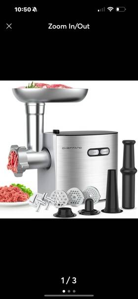 Az-mg091dg Cheffano Meat Grinder 2600w Max Stainless Steel Electric