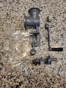 Chop-rite Two 687512300820 Rare Model #3 Clamp Down Meat Grinder Chopper Coating