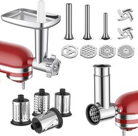 C2022s Cofun Meat Grinder And Stainless Steel Slicer Shredder Attachment For Silver