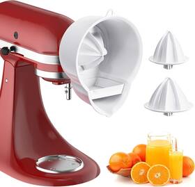C2101 Cofun Juicer Attachment For Kitchenaid Stand Mixer With 2 Size Reamer Pearly White