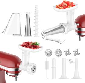 Hzd-c1818f Cofun Fruit And Vegetable Strainer For Kitchenaid Stand Mixer With Meat White