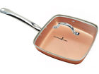 Copper Cef Square Frying Pan Chef Saute Large Kitchen Decorative Cookware Gift 752356815387