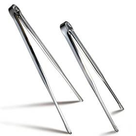 Couicgu 607613232646 Stainless Steel Kitchen Tongs 2 Set Non-slip 14 Inch L X 1.18 W Silver