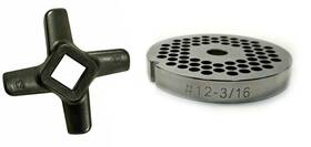 Cozzini Cutlery Imports 304624215094 #12 3/16 Inch Reversible Meat Grinder Plate - #12-3/16 With Knife