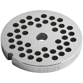 Cozzini Cutlery Imports 304624217531 #22 1/4 Inch Reversible Meat Grinder Plate - Silver