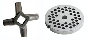 Cozzini Cutlery Imports 304624217548 #22 1/4 Inch Reversible Meat Grinder Plate With Knife Included