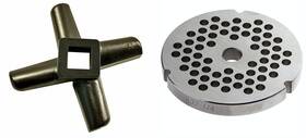 Coz3214wkfba Cozzini Cutlery Imports #32 1/4 Inch Reversible Meat Grinder Plate - #32-1/4 With Knife