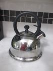 Cqq07 Farberware Vintage Whistling Stainless Steel Tea Kettle Shiny Kitchen Dorm