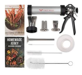 Crest Valley 716252530140 Premium Jerky Gun - Complete Making Kit 1 Lb Easy Clean And Durable A