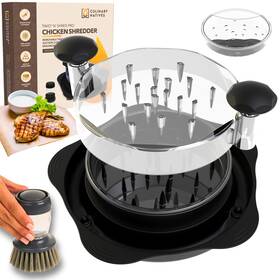 Culinary Natives 767461048582 Chicken Shredder With Suction Cups Large Tool Twist Ergo