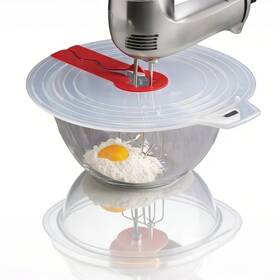 Cyrank Cyrank97q8vtm1wf 12 Inch Mixing Bowl Splatter Guard Silicone 12.2 Inches White