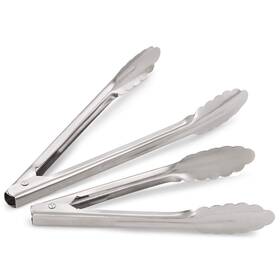 T1950hbc Daily Chef 078742045474 2pk Utility Tongs - 9.5 Inch And 12 Stainless Steel Silver Multicolor