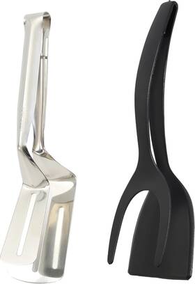Dk3201 Dakraj Egg Flipper Spatula And 304 Stainless Steel Fish Large Black Silver