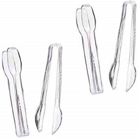 8541967237 Delightbox Clear Plastic Tongs 6 1/2 Inch 4 Pack