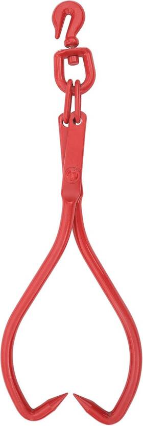 83-dt5208 Earth Worth Skidding Tongs 17-inch Log Grabber With Swivel Hook To Connect Red