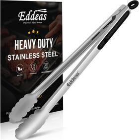Eddeas 760915005568 Grill Tongs 17 Inch Extra Long Bbq Heat Silver 1pcs