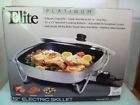 Eg-1220ss Elite Cuisine Electric Skillet With Glass Lid Stainless 717056123064