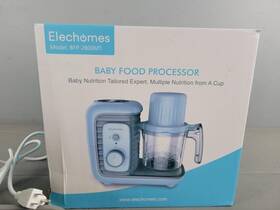 Bfp-2800mt Elechomes Baby Food Processor Steamer Blender Blue Pre-owned