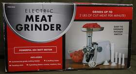 Item-99598 Electric Meat Grinder 250 Watt Motor Grinds Up To 2lbs Of Cut Meat. Tag 3007
