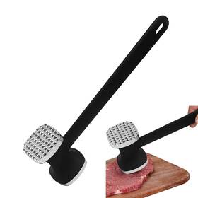 17182608875367 Emvanv Meat Tenderizer Tool Double Side Hammer Black Silver