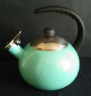 Farberware Luna Quart Kettle Aqua Turquoise Enamel Tea Pot