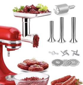 L82207 Favorkit Stainless Steel Food Grinder Attachment For Kitchenaid Stand Mixers