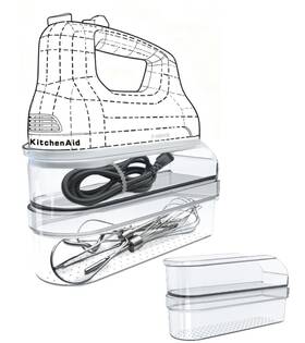 Khm5 Flybok Khm5/6/7/9 Hand Mixer Storage Case For Kitchenaid Double Layer Transparent