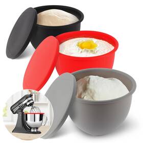 Gdrtwwh 607604318915 Silicone Mixing Bowl Liners Attachments Black Red Grey