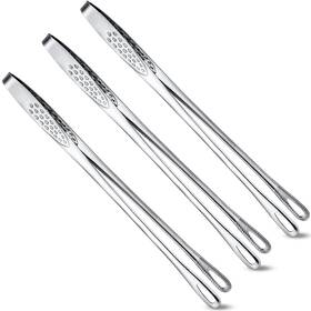 Geiserailie-palette-ewr89637 Geiserailie 3 Pcs 9.4 Inches Kitchen Tongs Korean Bbq Silver