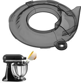 Sk331-heius Giassvio Pouring Shield Compatible With Kitchen Aid 4.5-5 Quart For Mixer Black