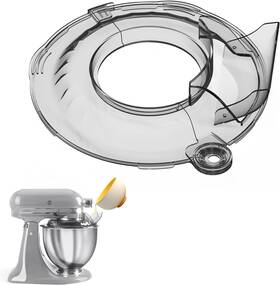 Sk331-huius Giassvio Pouring Shield Compatible With Kitchen Aid 4.5-5 Quart For Mixer Gray