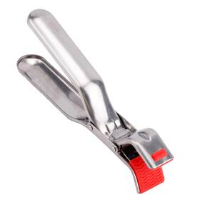 1088983 Goktvai Hot Plate Gripper Stainless Steel Multifunctional Medium Silver Red