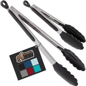 Gorilla Grip 840029653760 Stainless Steel Heat Resistant Kitchen 9 Inch 12 Black