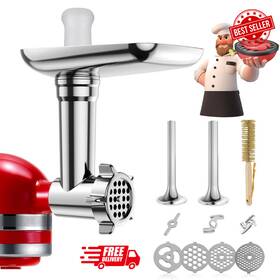 Guanqiao 313095216202 Kitchenaid Metal Food Grinder Attachment Set With 15 Accessories Silver