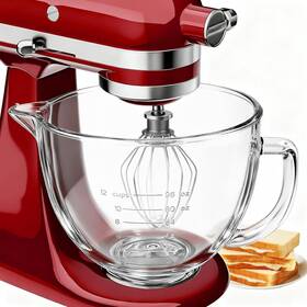 Je-ka-mb02 Guanqiao Double-layer Thickened Glass Mixer Bowl For Kitchenaid 5 Quart