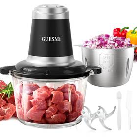 Guesmi 765504266672 Food Processors Electric Chopper With Meat Grinder And Veggie Wit