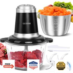 B0ddswv2bn Guesmi Powerful 500w Food Processor And Chopper - Meat Grinder Veggie 2 Blades