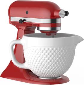 G2301a Gvode Ceramic Mixer Stainless Steel 6-wire Whip Whisk Attachment White