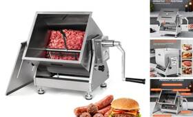 Hakka Bme20t Manual Meat Mixer 30lb/15l Tiltable Tank 20l Silver Tilt