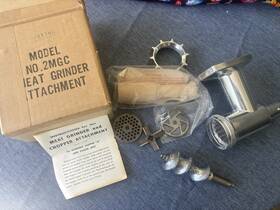 Hamilton Beach 2mgc Vintage Mixer Meat Grinder And Chopper Attachment Kit
