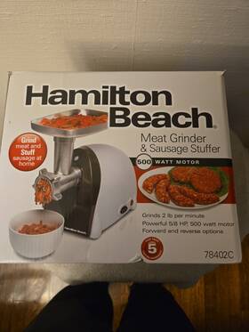 78402 Hamilton Beach Meat Grinder And Sausage Stuffer C Nib