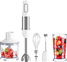 500w Hand Blender Upgraded 5 In 1 Immersion 6 Speed Stainless