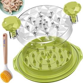 Hanley 070003482627 Chicken Shredder Tool Twist Large With Brush Bpa-free Meat Kitche