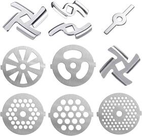 Hp-0110 Haploon 10-piece Stainless Steel Grinder Kit Meat 2.12 Silver