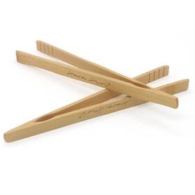 Hara Huri 727785065962 Bamboo Toaster Tongs - Set Of 2 8.03 X 2.24 0.67 Inches Brown